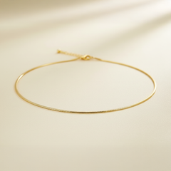 Snake Chain Necklace 16"-18" Gold