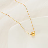 Single Bead Pendant Necklace 15"-17"