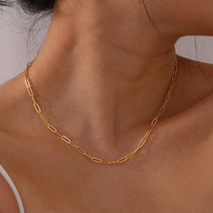 Cable Chain Necklace 16"-18" 18K