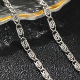 Swirl Chain Link Bracelet 7"