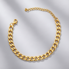 Cuban Link Anklet 8"-10"
