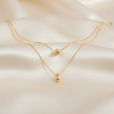 Double Layer Water Droplet Necklace 16"-18"