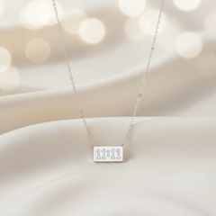 “11:11” Pendant Necklace 16"-18" 18K