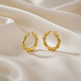 Bamboo Earrings 18K Gold