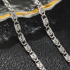 Swirl Chain Link Bracelet Gold