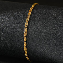 Swirl Chain Link Bracelet Gold