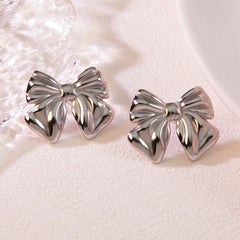 Large Bow Stud Earrings