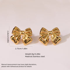 Large Bow Stud Earrings