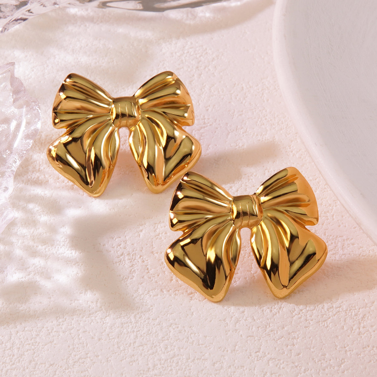 Large Bow Stud Earrings
