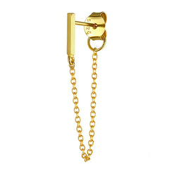 Single Glossy Line Hanging Earring