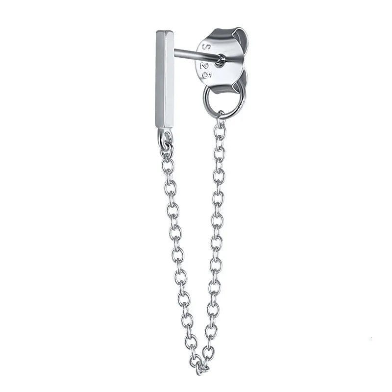 Single Glossy Line Hanging Earring