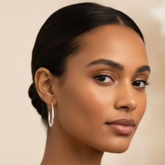 Endless Hoop Earrings Stainless Steel 18K Gold