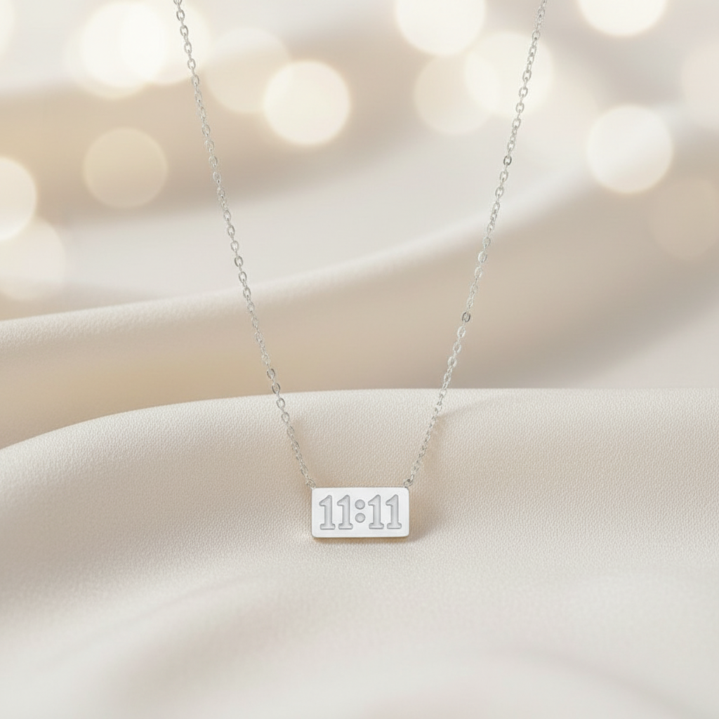 “11:11” Pendant Necklace 18K Gold