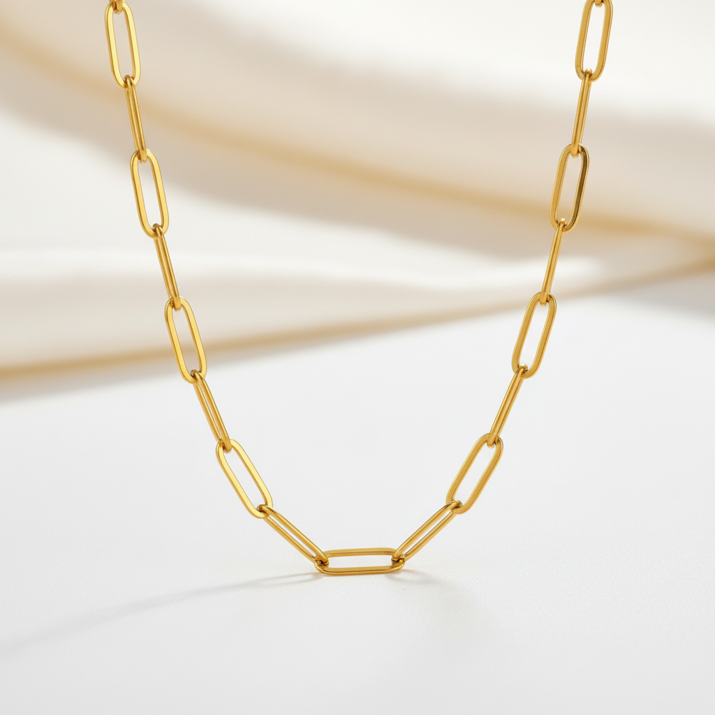 Cable Chain Necklace 18K - 16"