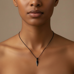 Arrow-Head Necklace Alloy Black