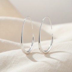 Endless Hoop Earrings Stainless Steel 18K Gold