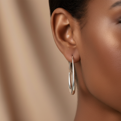 Endless Hoop Earrings Stainless Steel 18K Gold