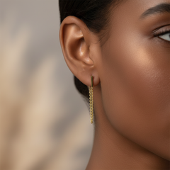 Single Glossy Line Hanging Earring
